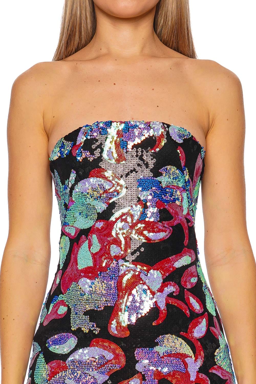 16ARLINGTON Stell Mini Strapless Sequin Dress Multicolor