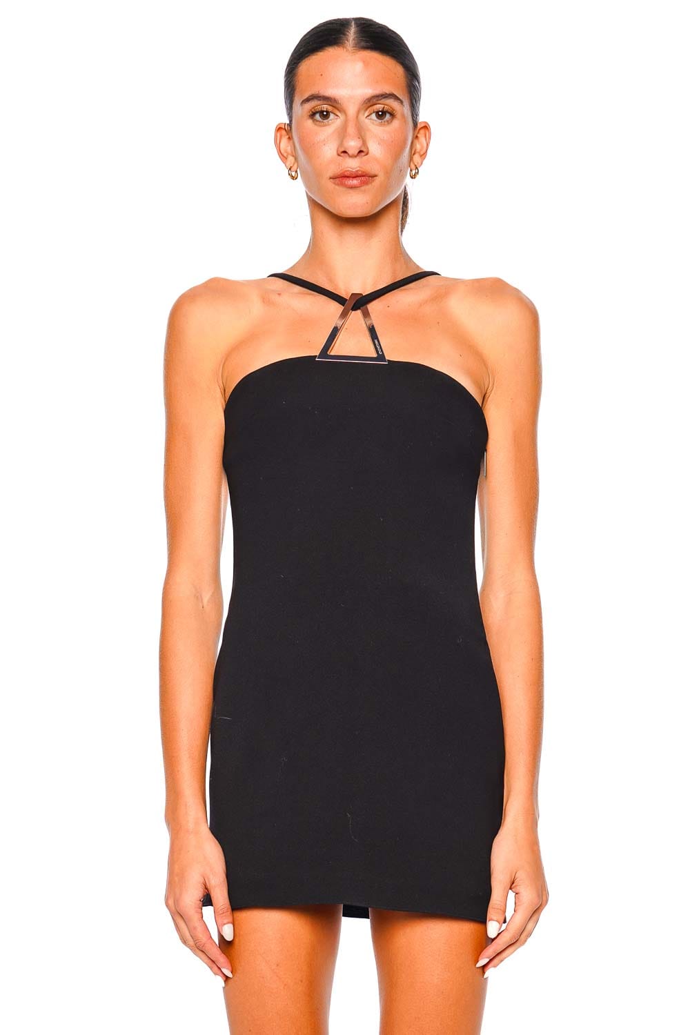 16arlington Nolo Black Embellished Crepe Halter Mini Dress 16arlington Nolo Black Embellished Crepe Halter Mini Dress