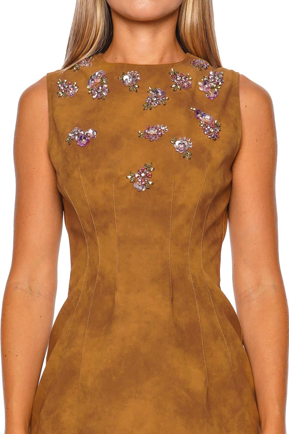 DES_PHEMMES Amber Embellished Sleeveless Mini Dress