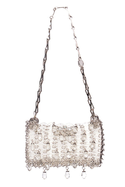 1969 Transparent Crystal Trim Chain Shoulder Bag