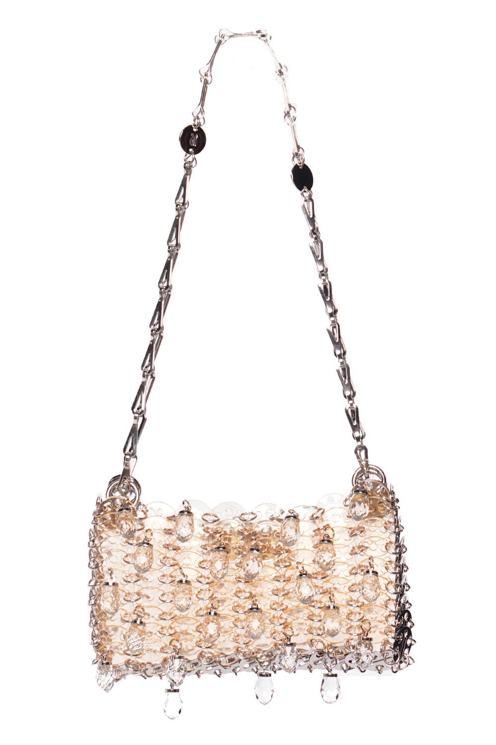 Rabanne 1969 Transparent Pink Disc Chain Shoulder Bag