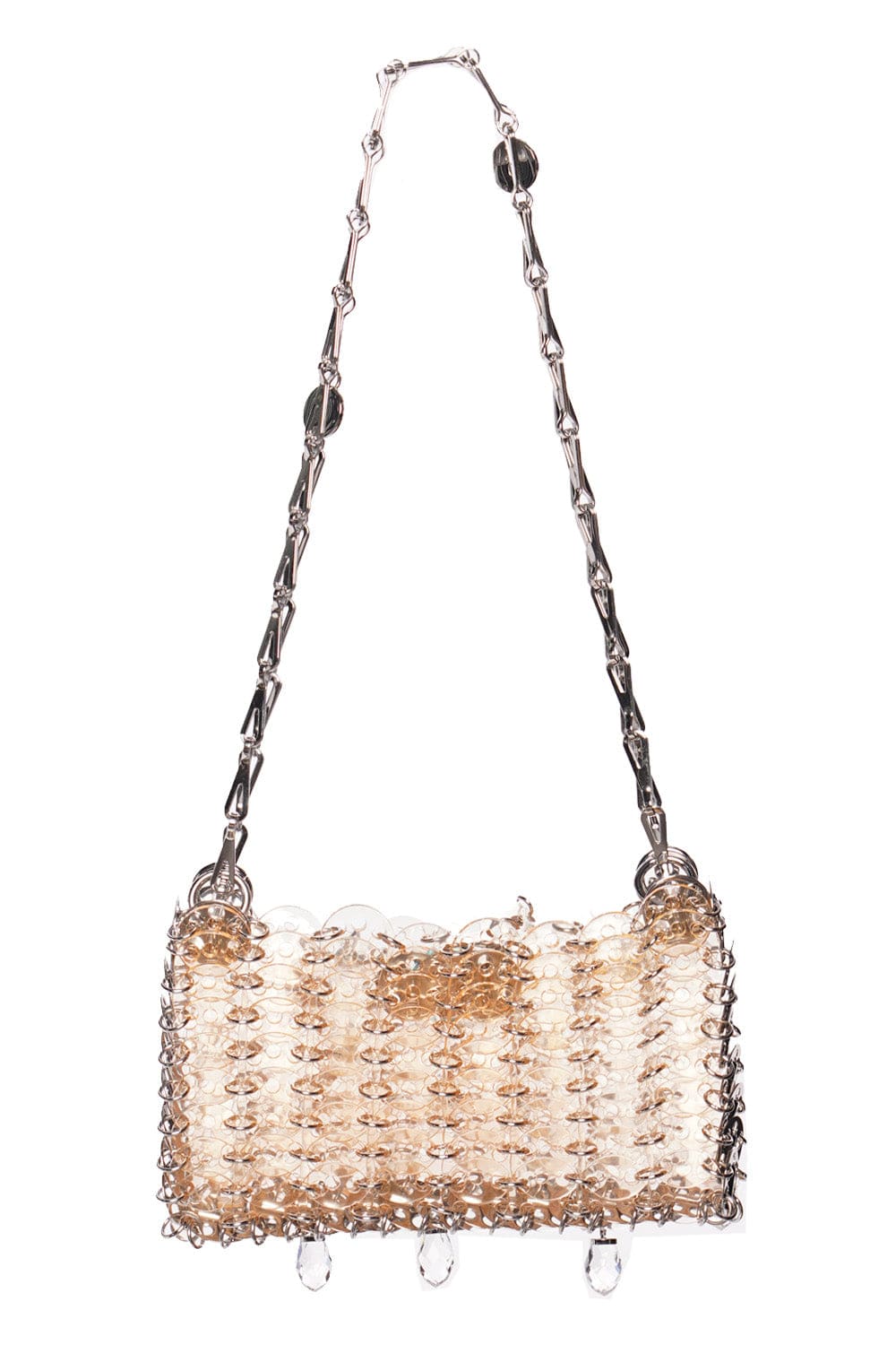 Rabanne 1969 Transparent Pink Disc Chain Shoulder Bag