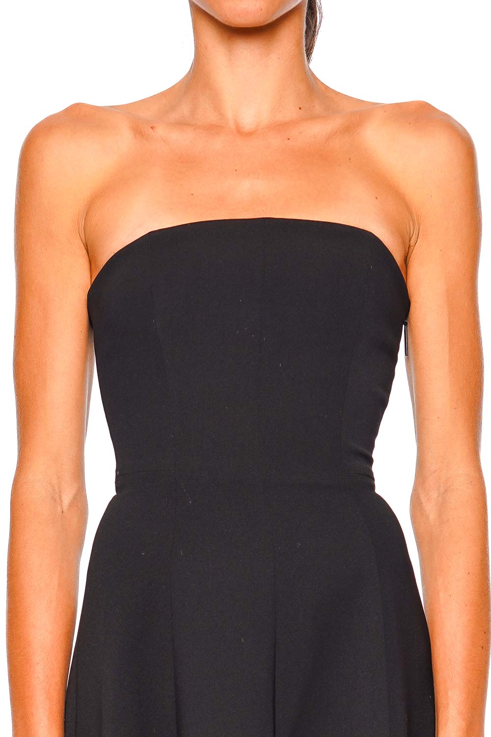 16ARLINGTON Gioele Nero Strapless Midi Dress