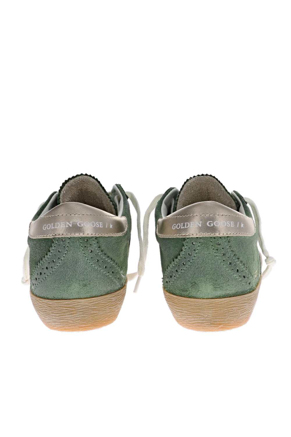 Super Star Green Stitch Suede Sneakers