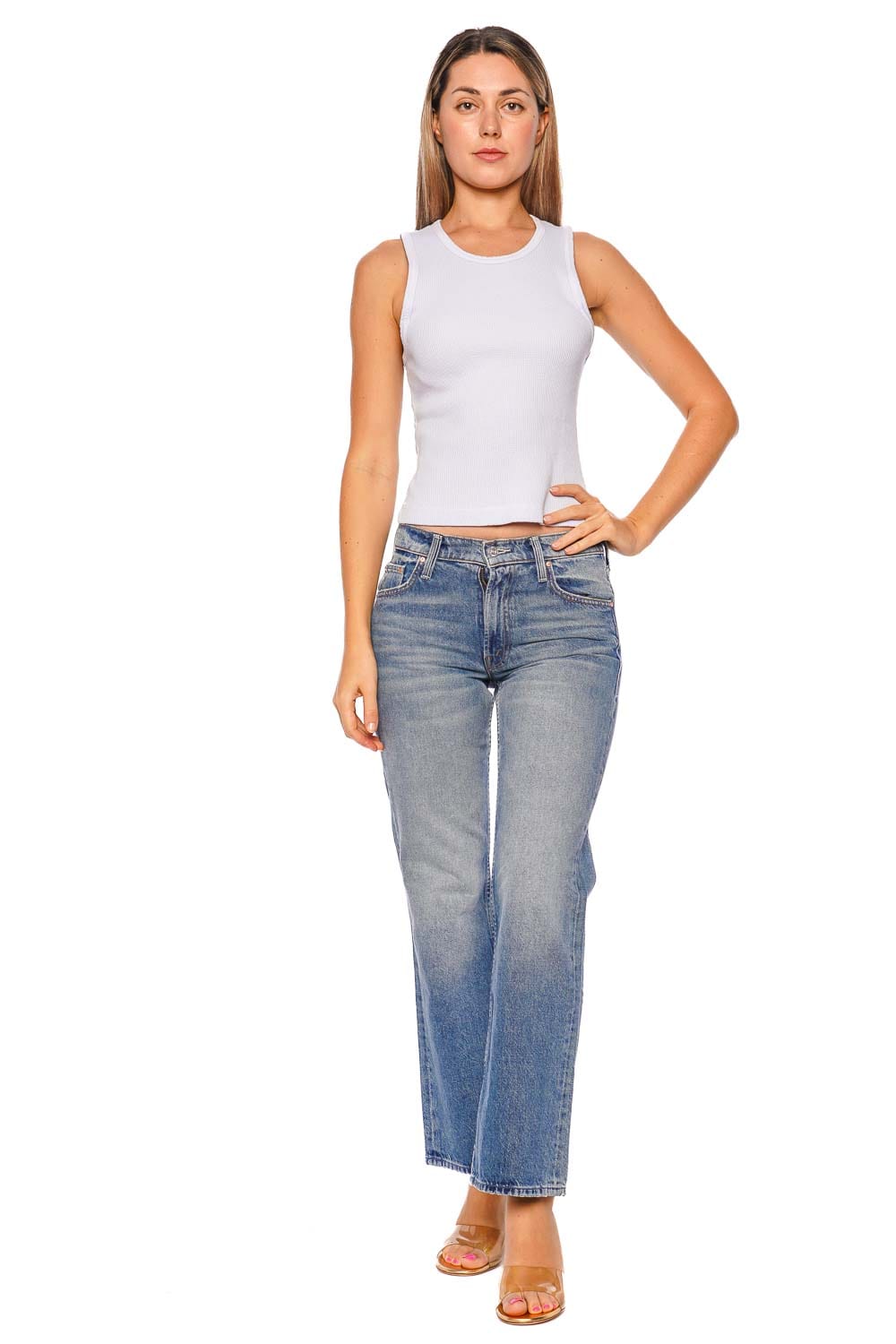 Citizens of Humanity Inez Periwinkle Waffle Knit Tank