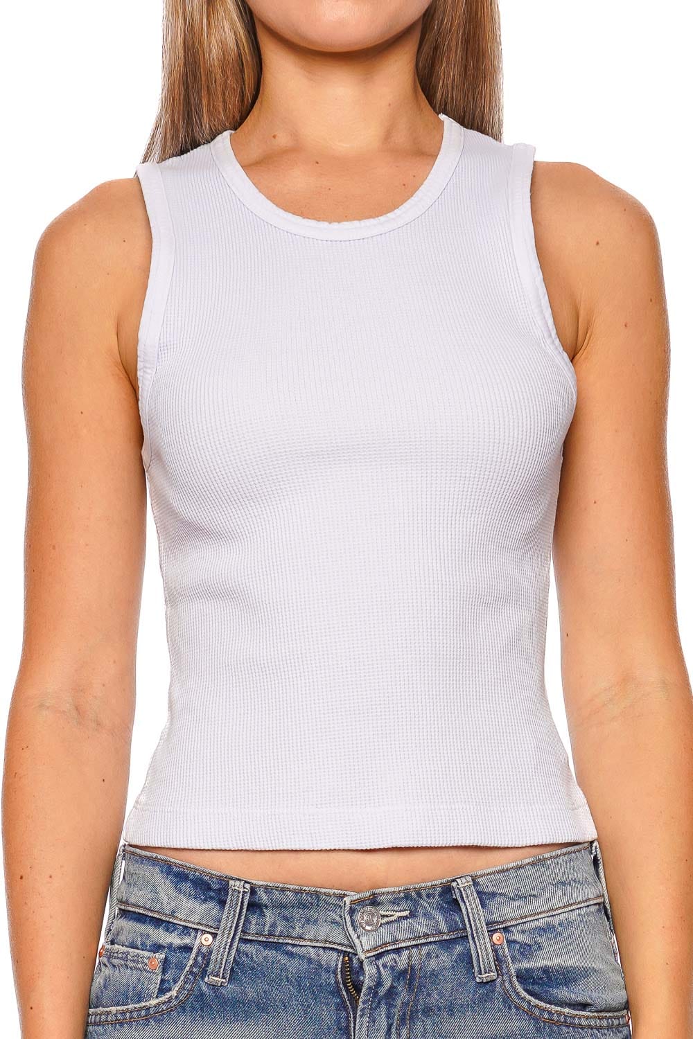 Citizens of Humanity Inez Periwinkle Waffle Knit Tank