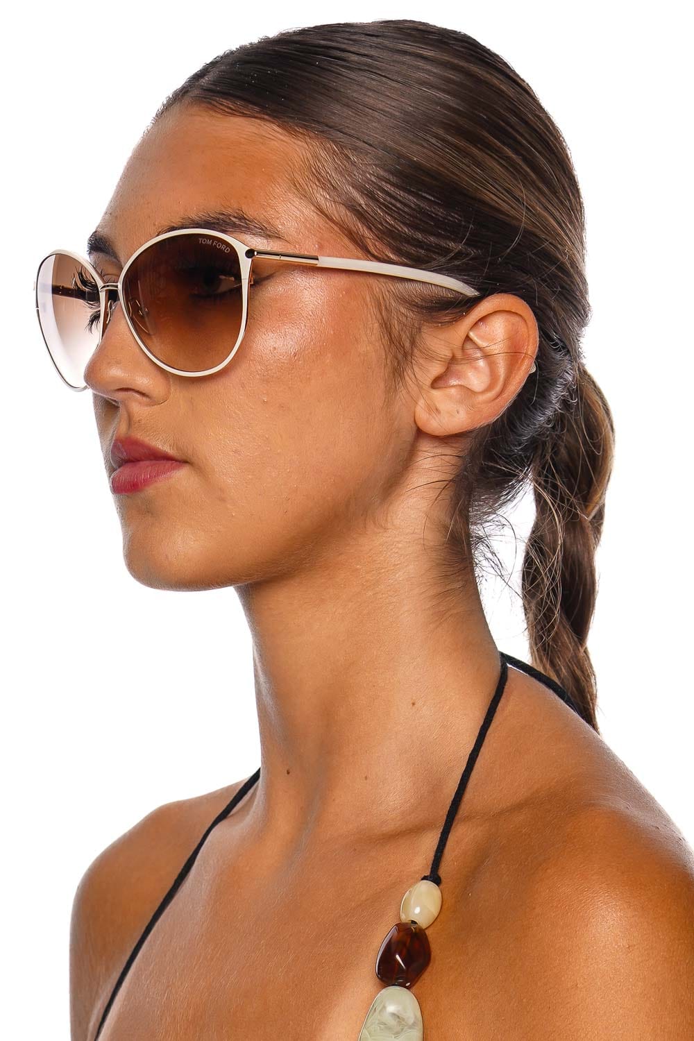 Tom Ford Eyewear Penelope Round Gradient Sunglasses