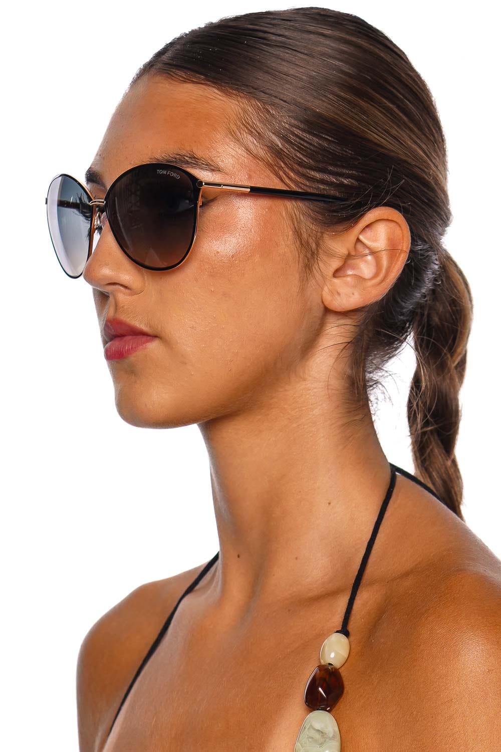 Evangeline Rose Gold Cat Eye Sunglasses