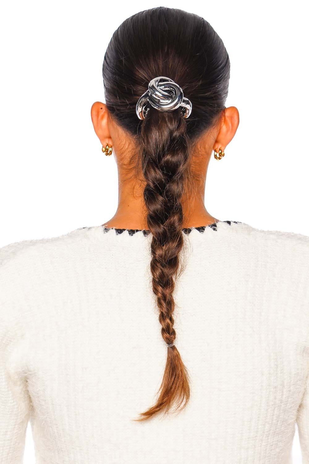 Lelet NY Glossy Knot Rhodium Pony Cuff