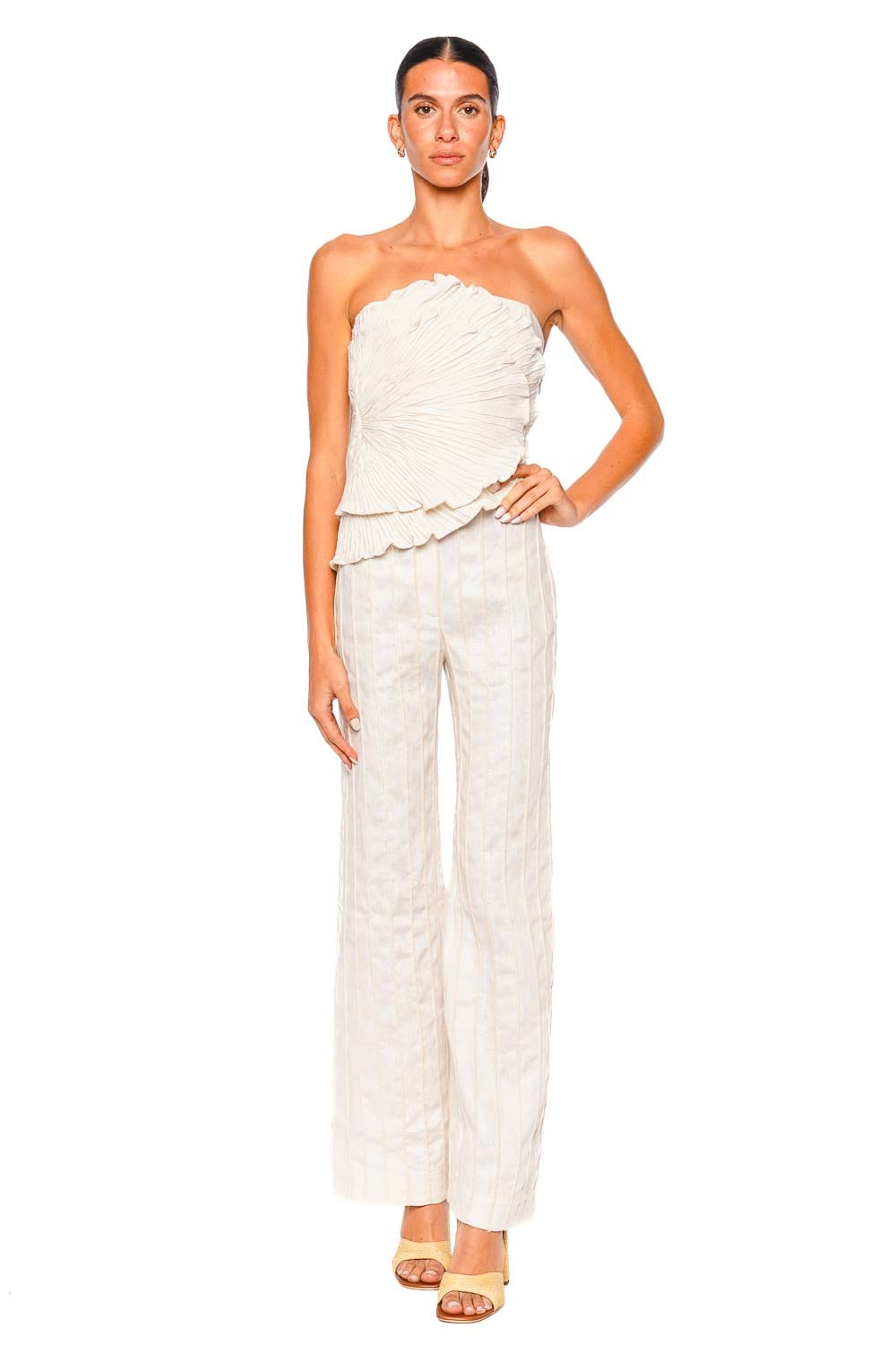 Andres Otalora Ivory Strapless Las Olas Top