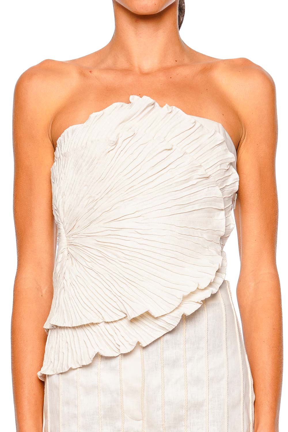 Andres Otalora Ivory Strapless Las Olas Top