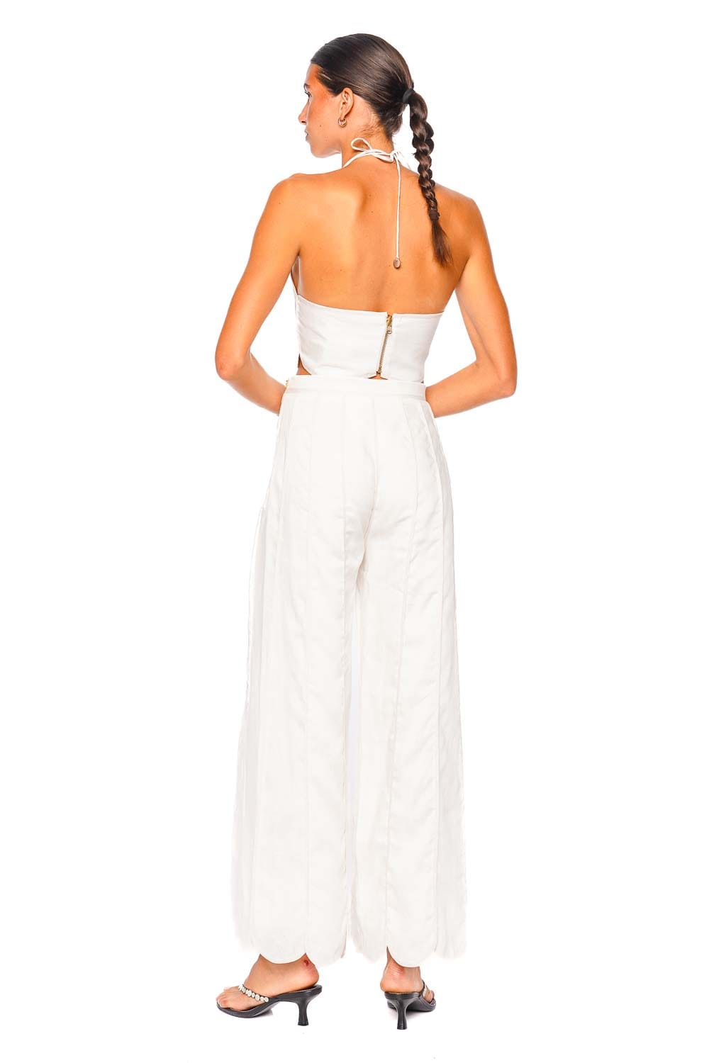 Azulu Coconut Wide Leg Ivory Pants