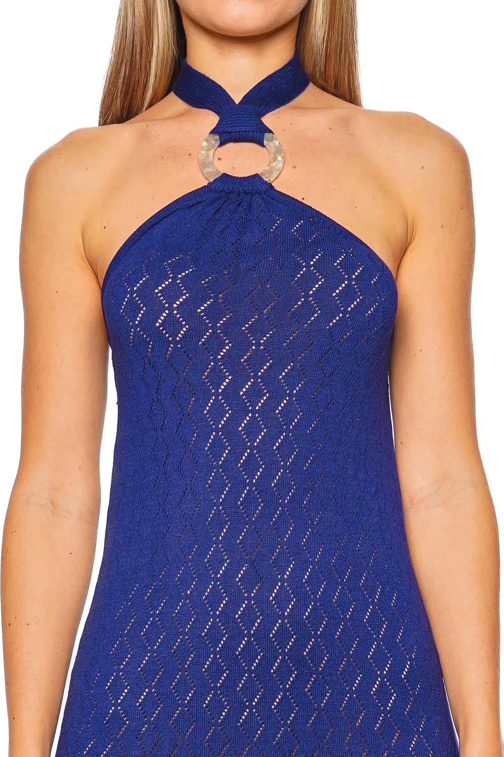 BAOBAB Jericó Lapis Blue Halter Maxi Dress