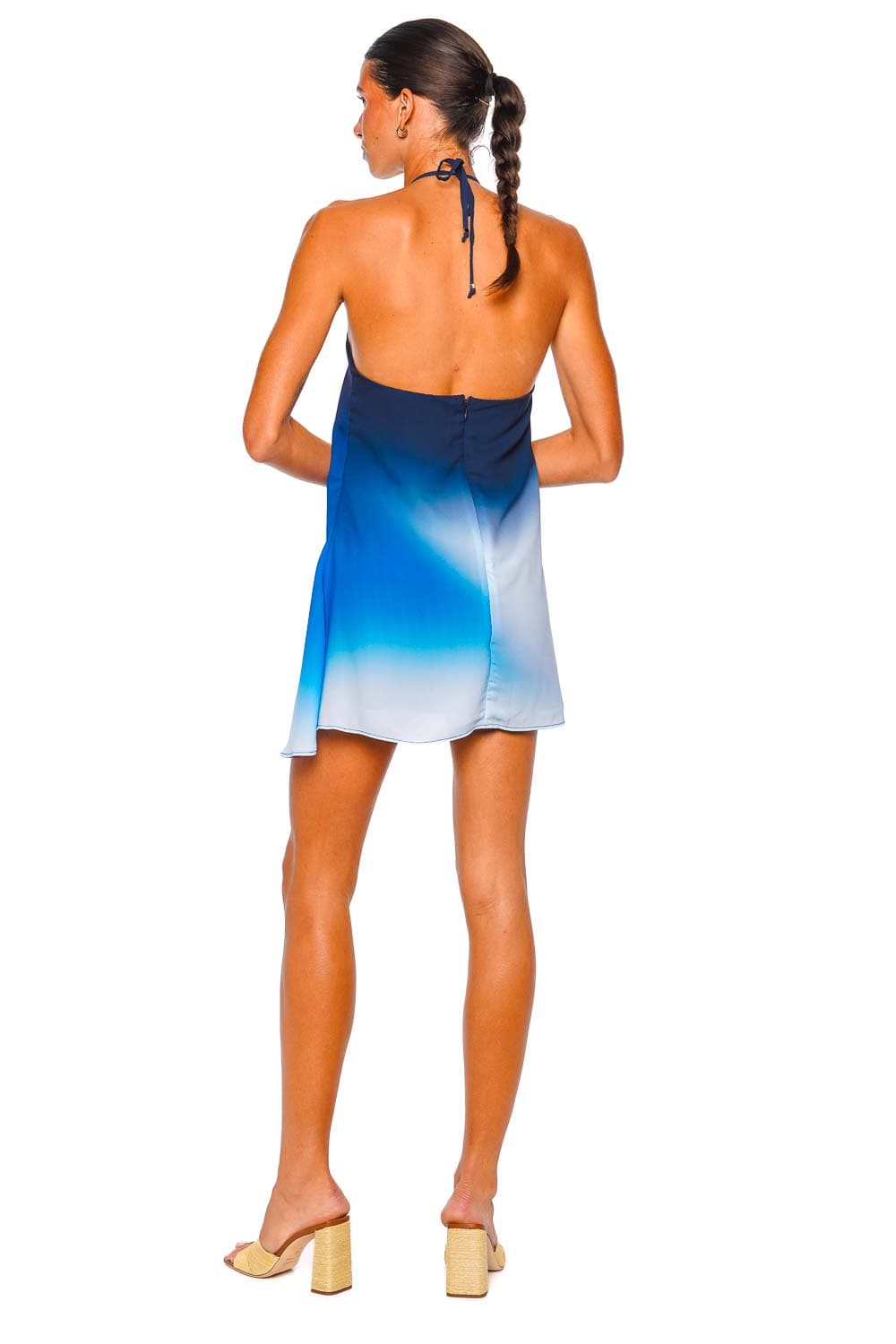 Baobab Kira Night Blue Halter Mini Dress Baobab Kira Night Blue Halter Mini Dress