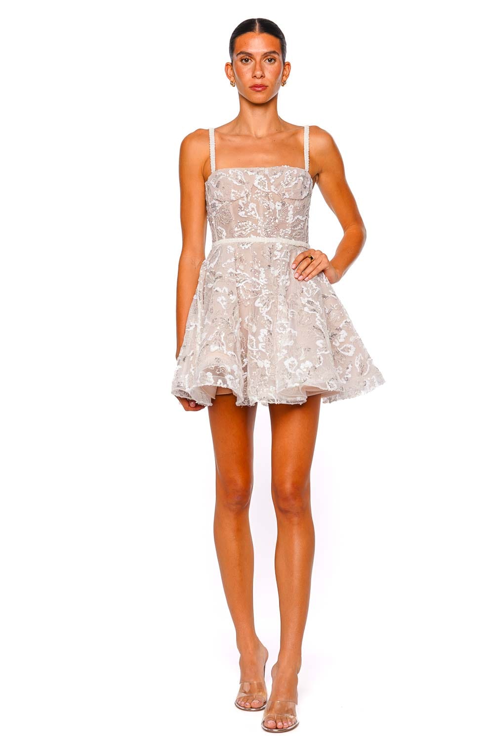 Bronx and Banco Midnight Bridal Sequin Bustier Mini Dress