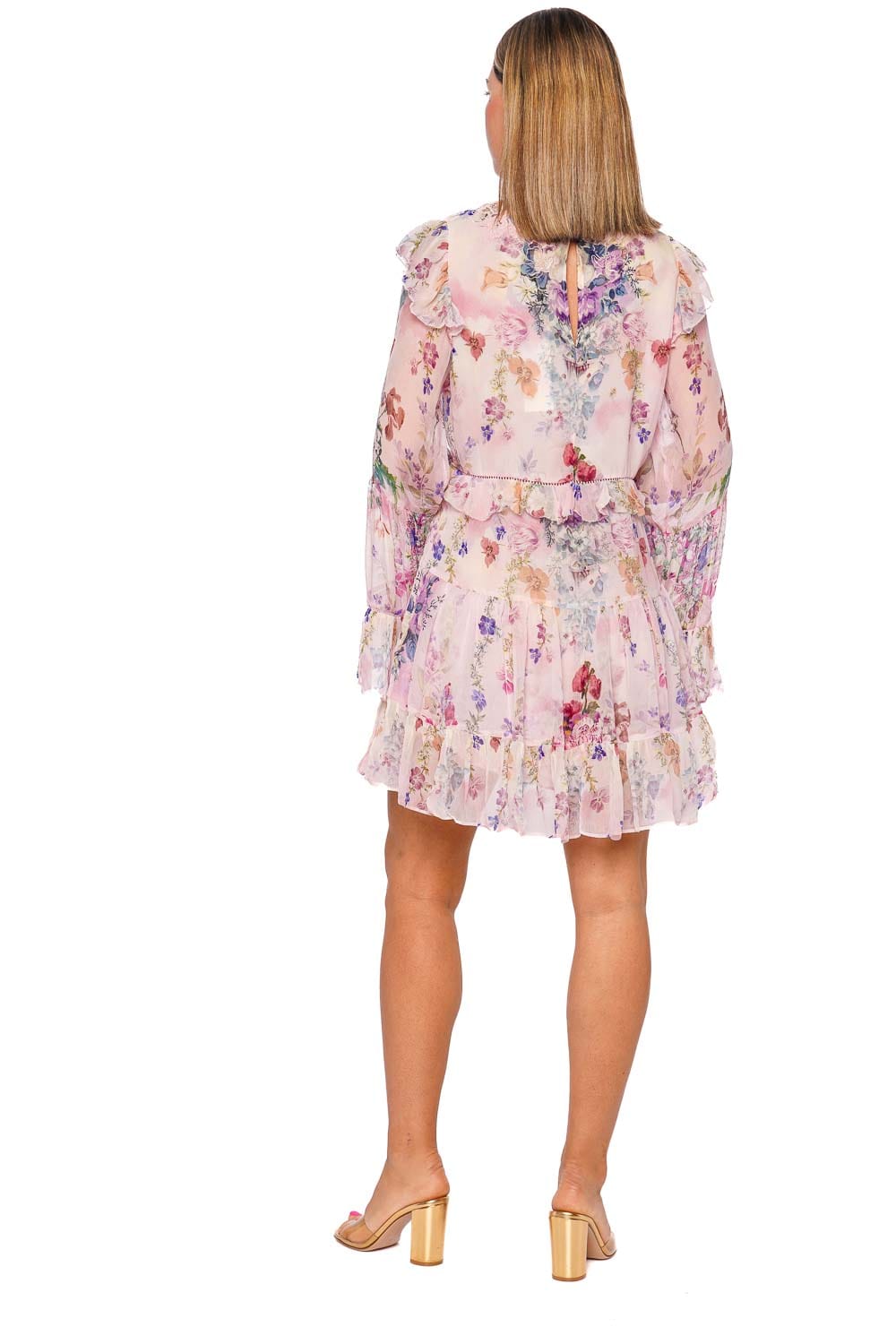 Camilla Palatial Pastels Lace Swing Mini Dress