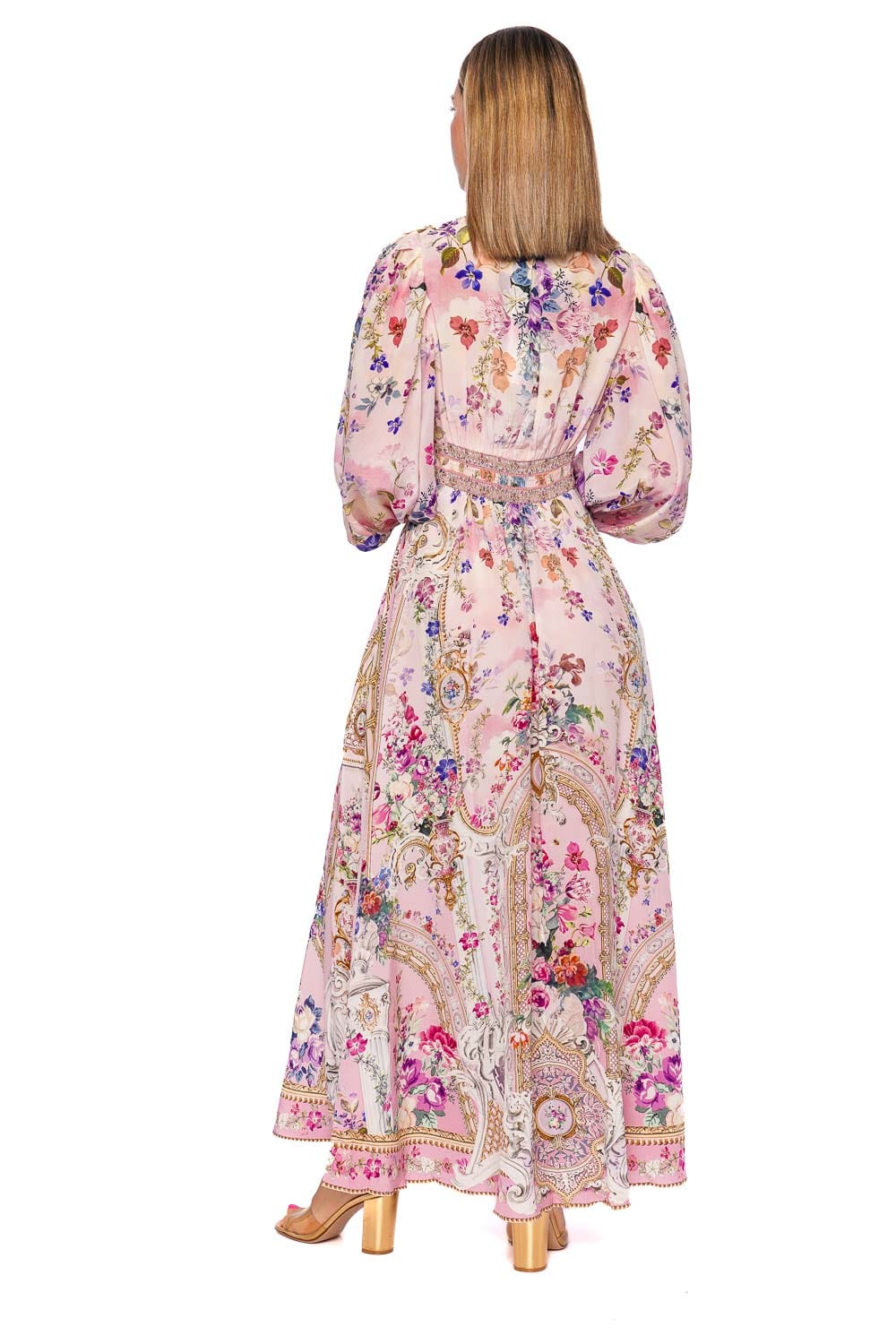 Camilla Palatial Pastels Shaped Waistband Maxi Dress