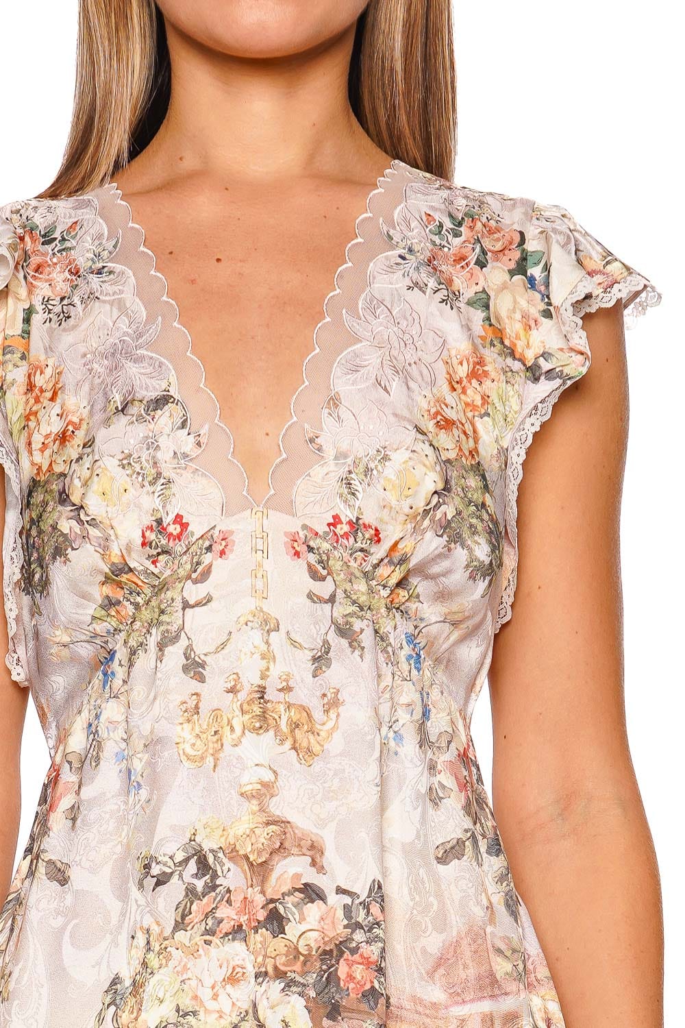 Camilla Twilight in Istanbul Ruffled Lace Mini Dress