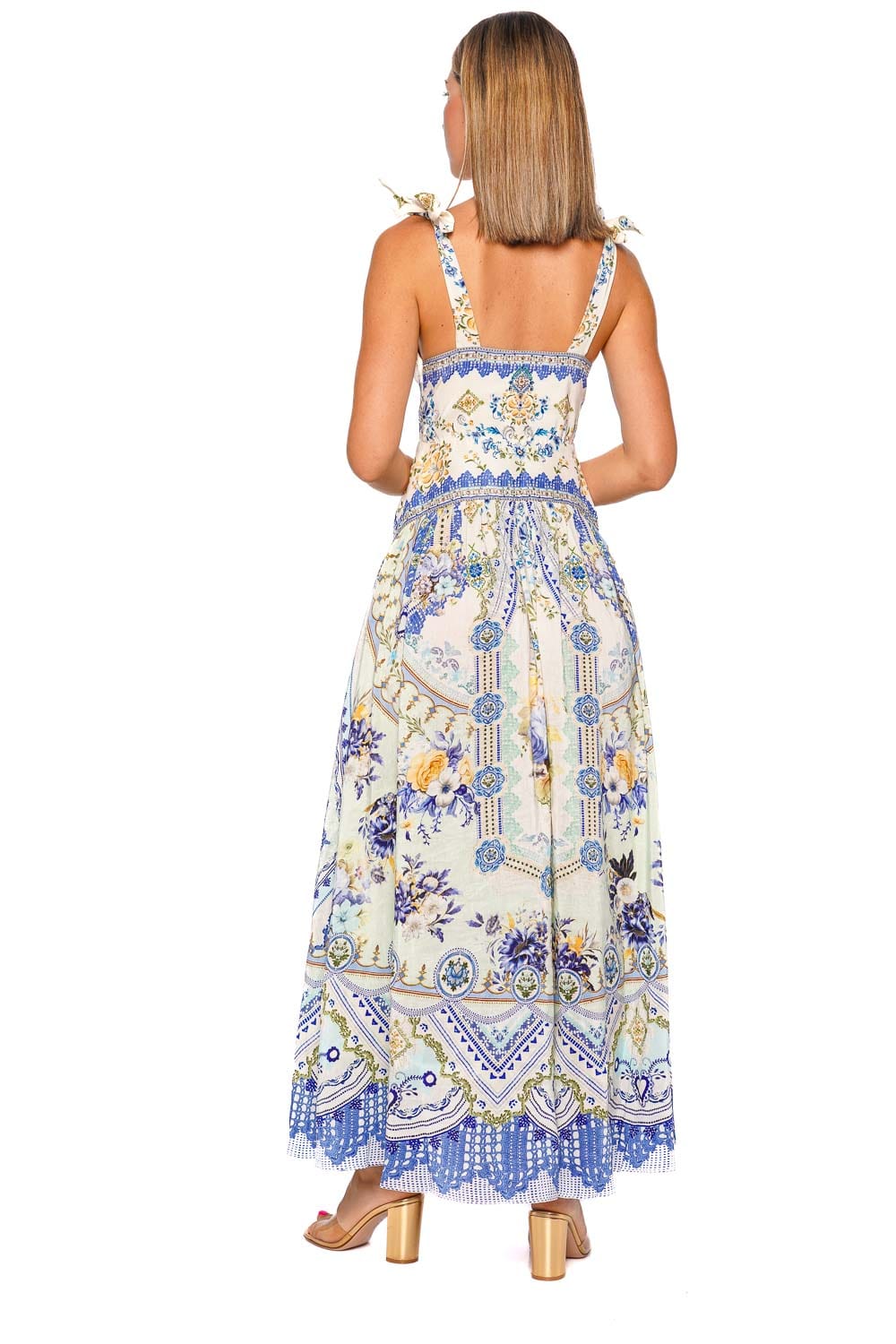 Camilla My Homespun Heart Tie Shoulder Maxi Dress