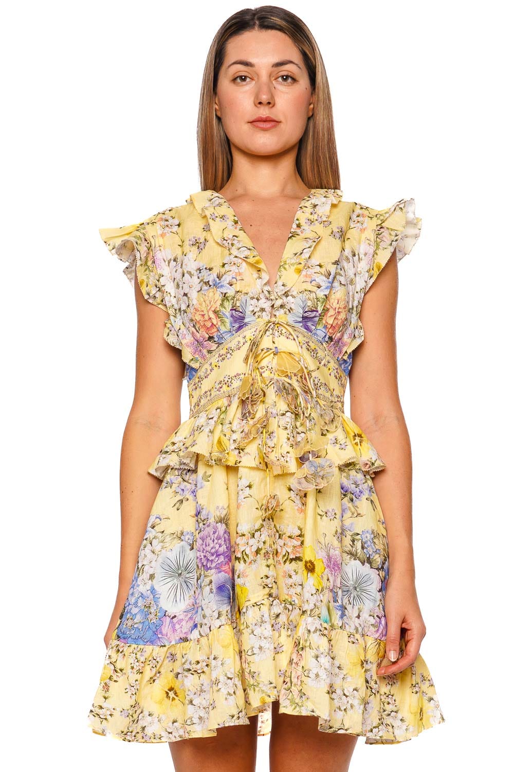 Camilla Darling Buds Ruffle Waisted Mini Dress