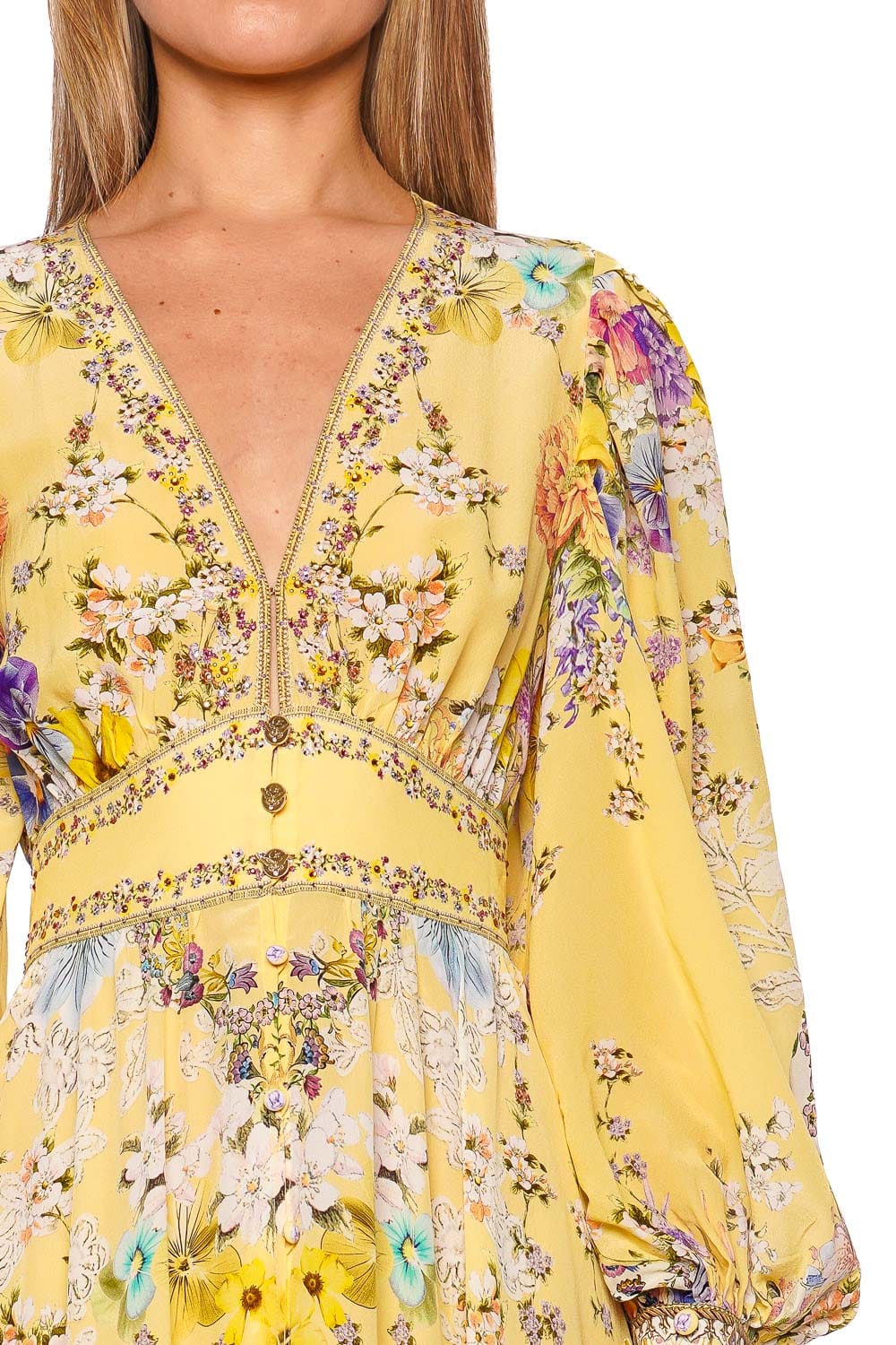 Camilla Darling Buds Long Sleeve Buttoned Maxi Dress