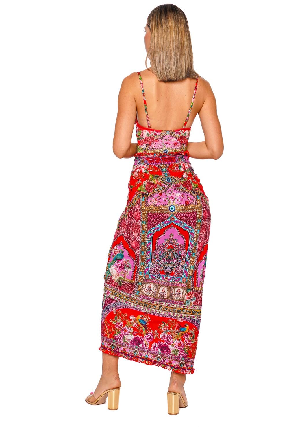 Camilla Multi Wear Frill Edge Maxi Sarong Dress
