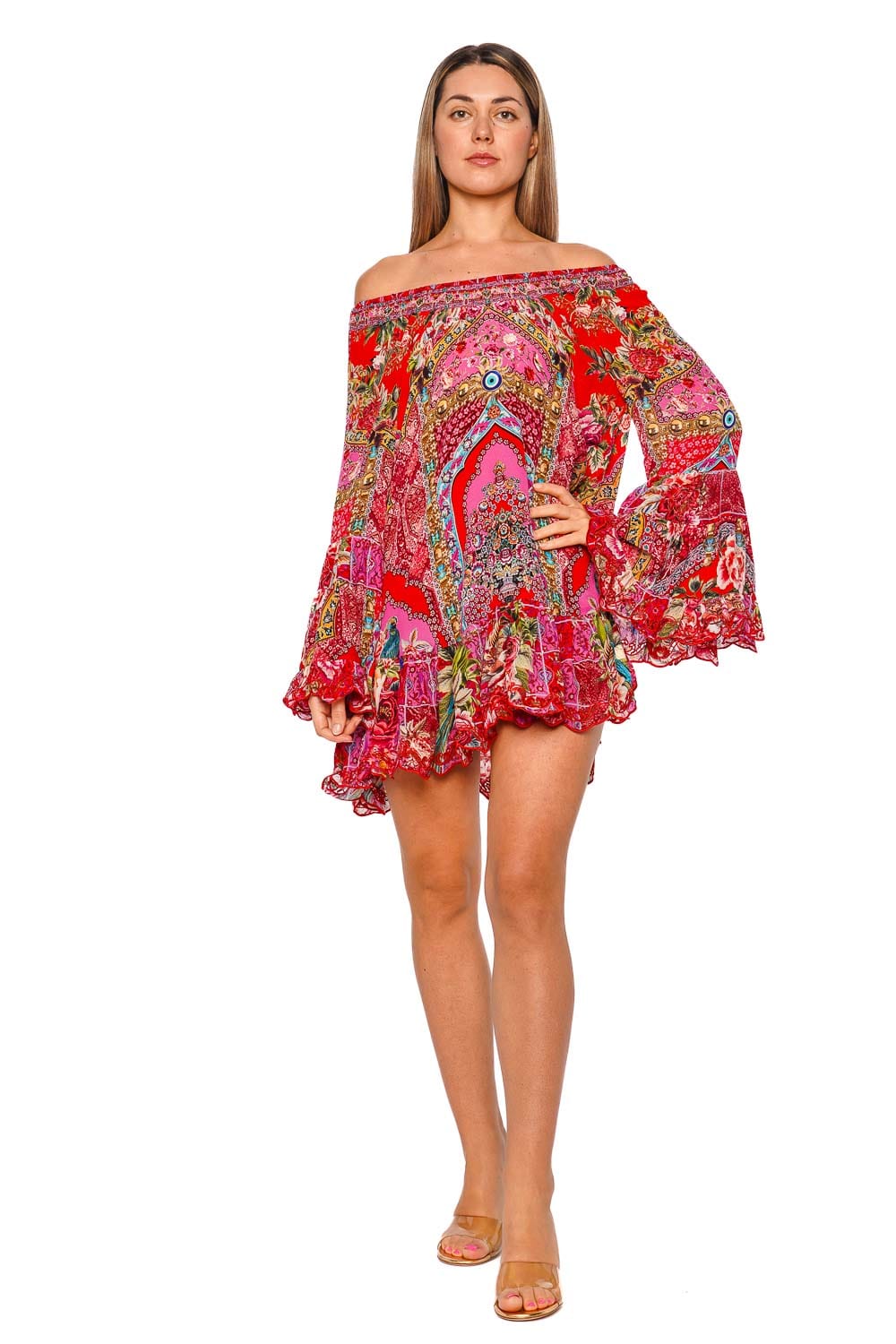 Camilla Heirloom Empire A Line Frill Mini Dress