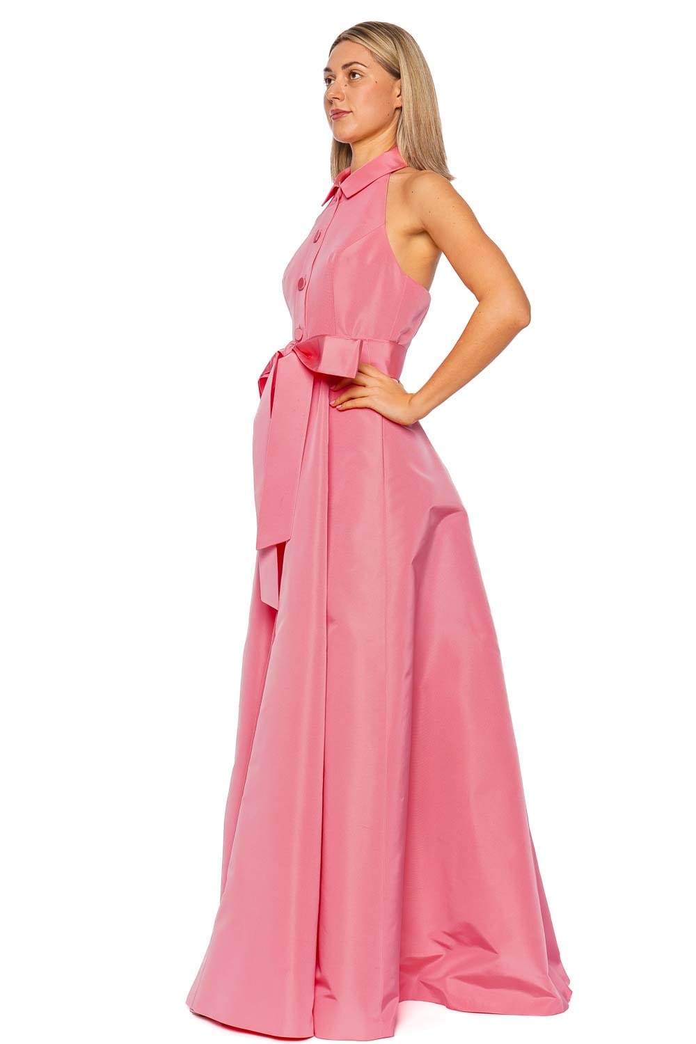 Carolina Herrera Sunset Halter Neck Silk Faille Gown