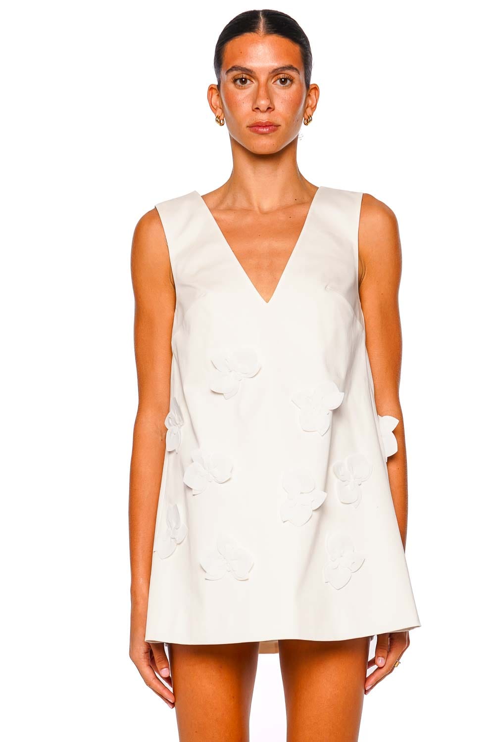CLEA Liana Off-White Sleeveless Mini Dress