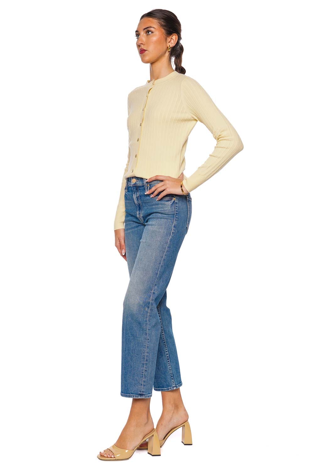 MOTHER Denim The Newbie Ankle Classic Blue Jeans