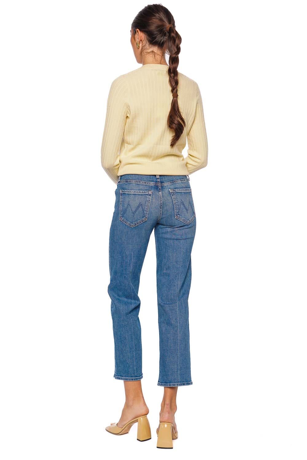 MOTHER Denim The Newbie Ankle Classic Blue Jeans