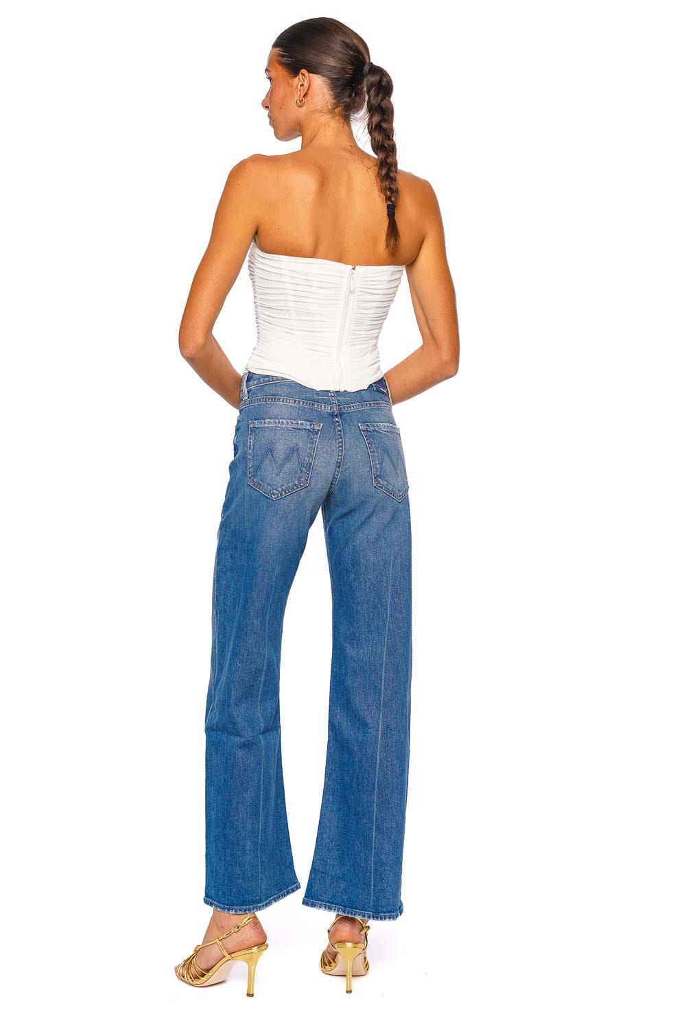 MOTHER Denim The Mid Rise Lasso Sneak Jean