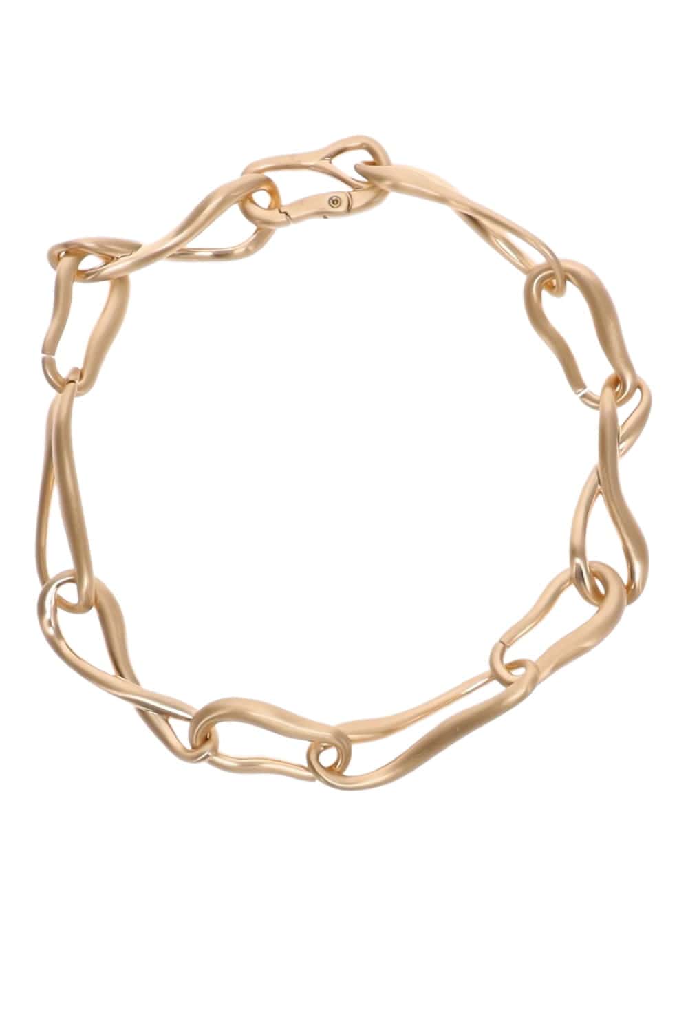 Cult Gaia Vera Brushed Brass Chain Necklace