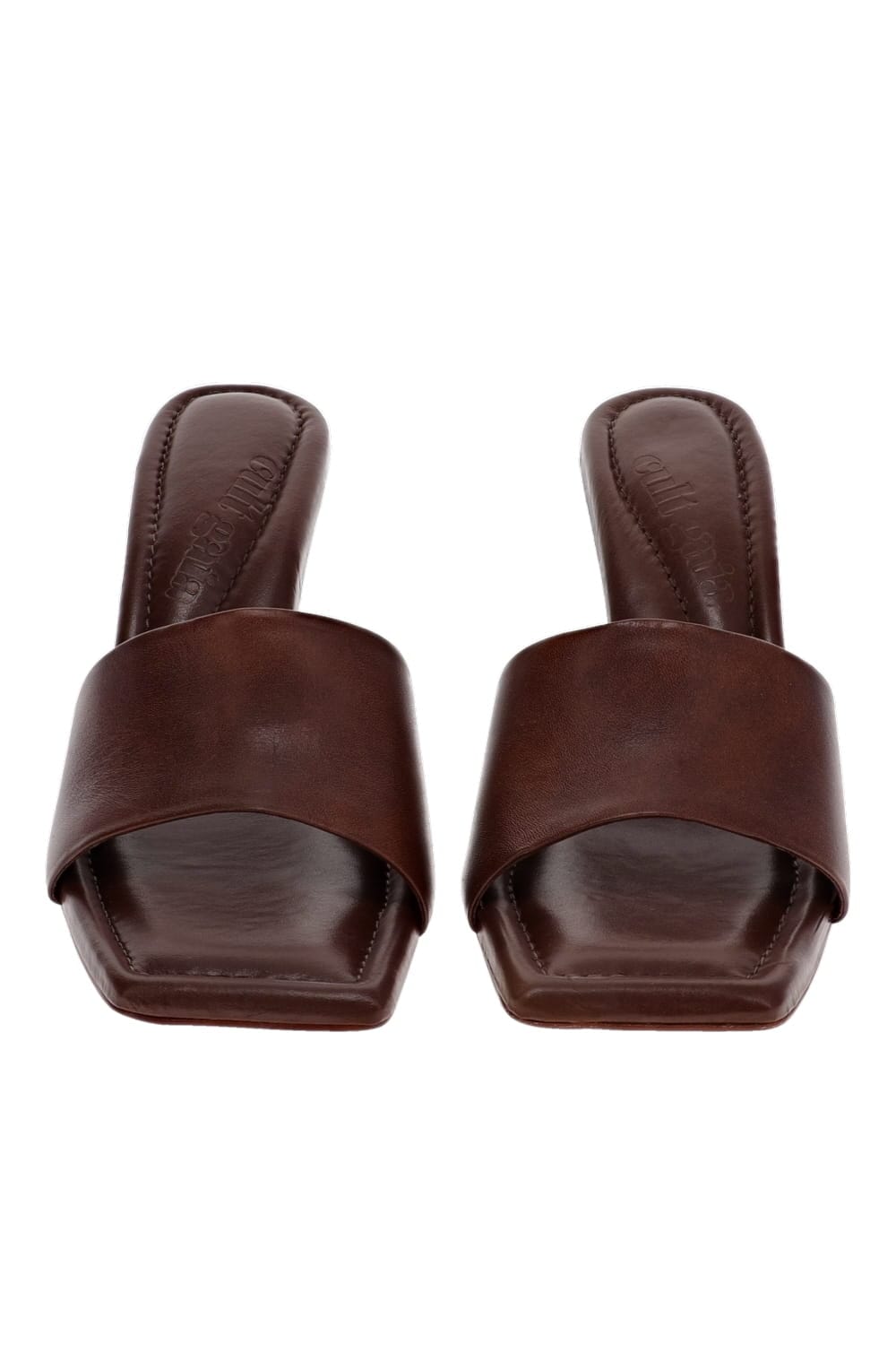 Cult Gaia Mahina Saddle Leather Sandal with Beaded Heel