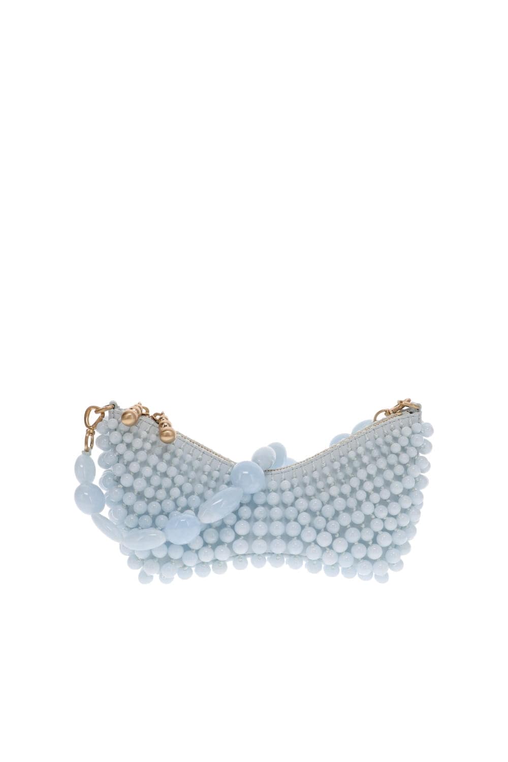 Cult Gaia Mercier Beaded Light Blue Clutch