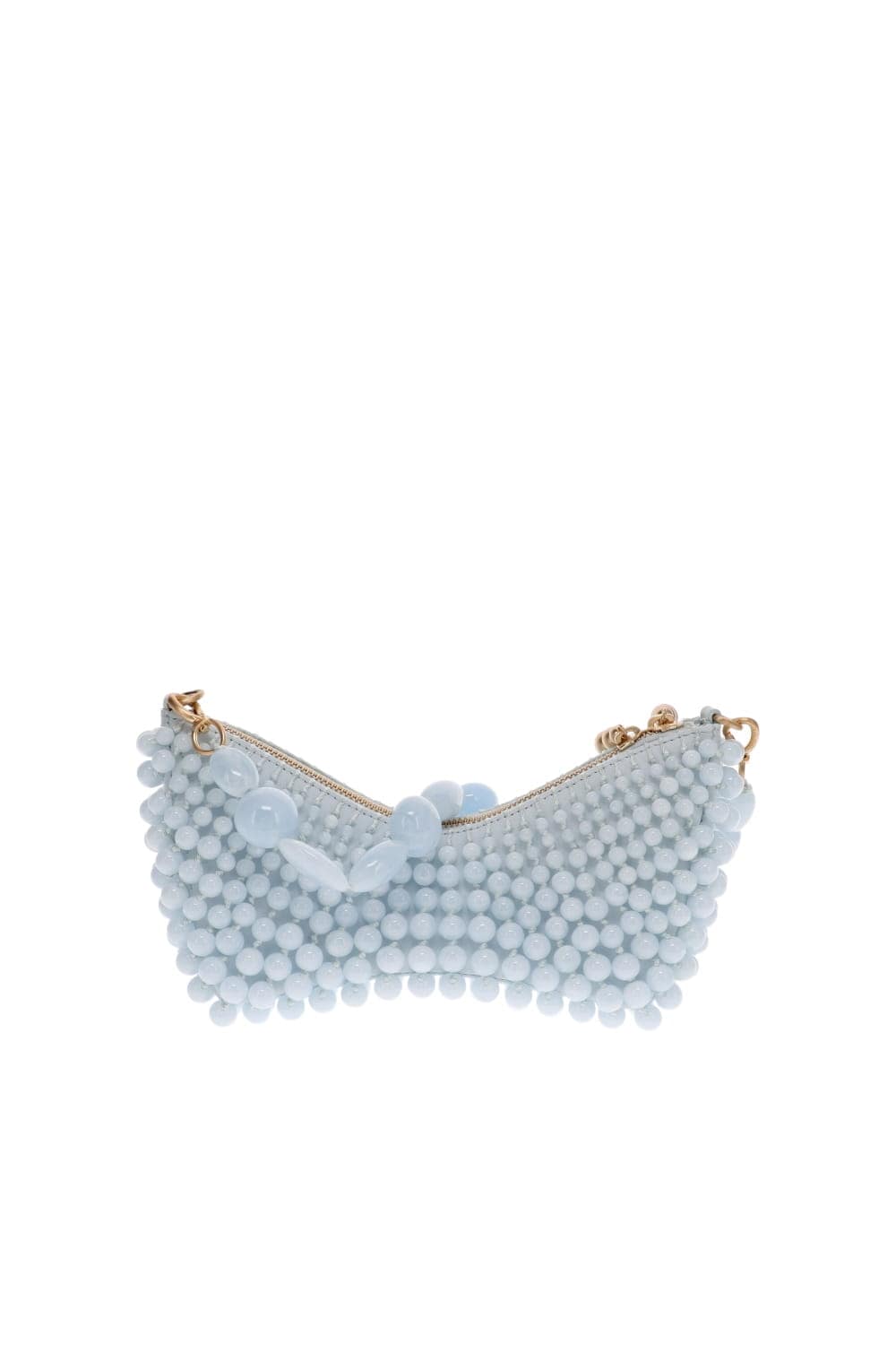 Cult Gaia Mercier Beaded Light Blue Clutch