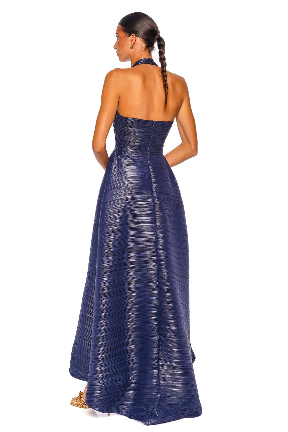 キヨラ 230F ブラックバード ディープブルーオーシャン H399 Jahzara Deep Lake Halter Cut Out Gown
