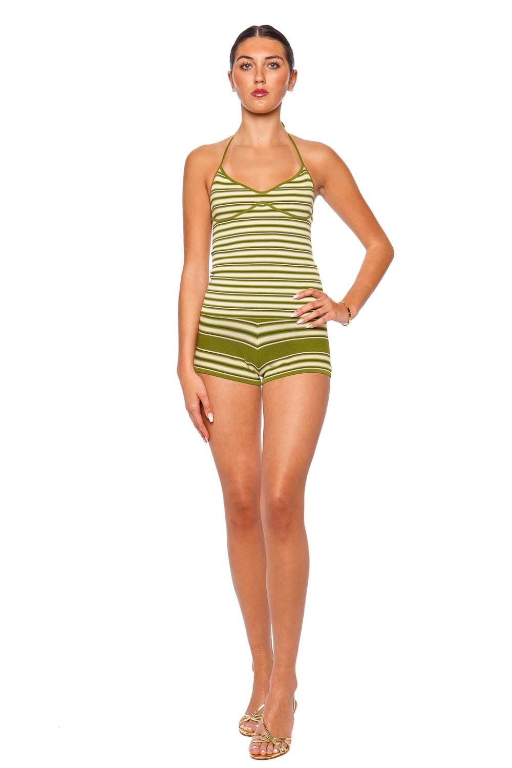 Faithfull The Brand Citara Ombre Stripe Halter Top