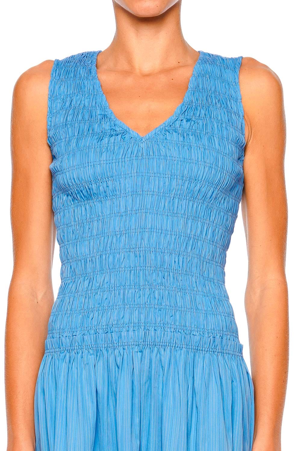Faithfull The Brand Palomar Azul Sleeveless Midi Dress