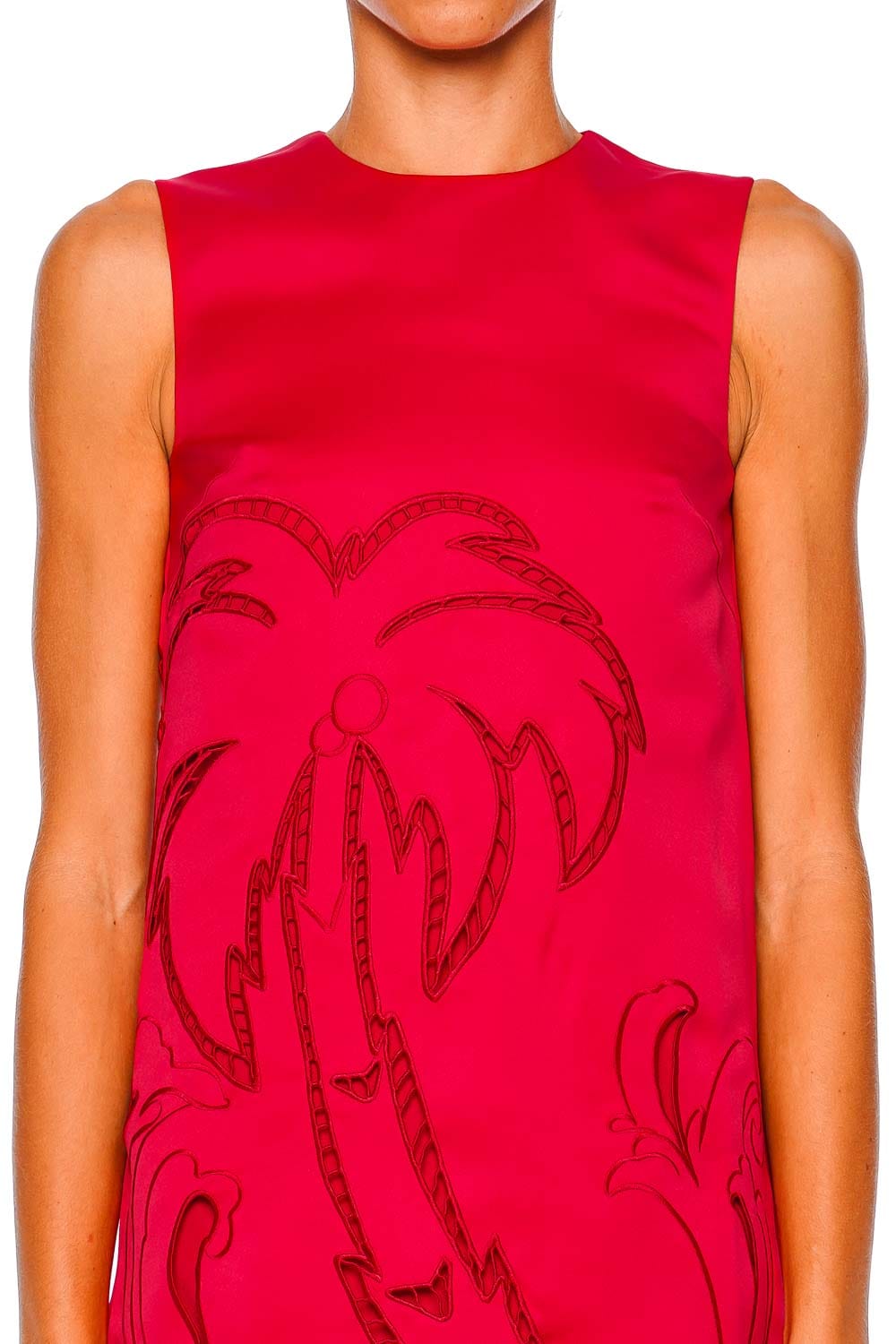 LEO LIN Yvonne Scarlet Sleeveless Applique Mini Dress