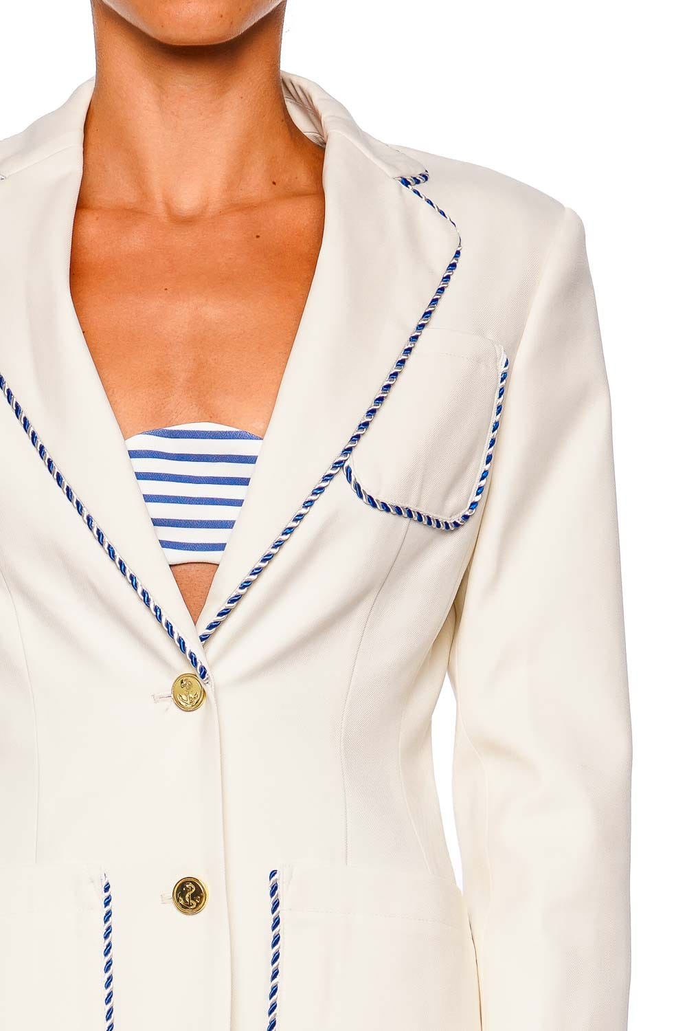 LEO LIN Jillian Vanilla Long Sleeve Blazer