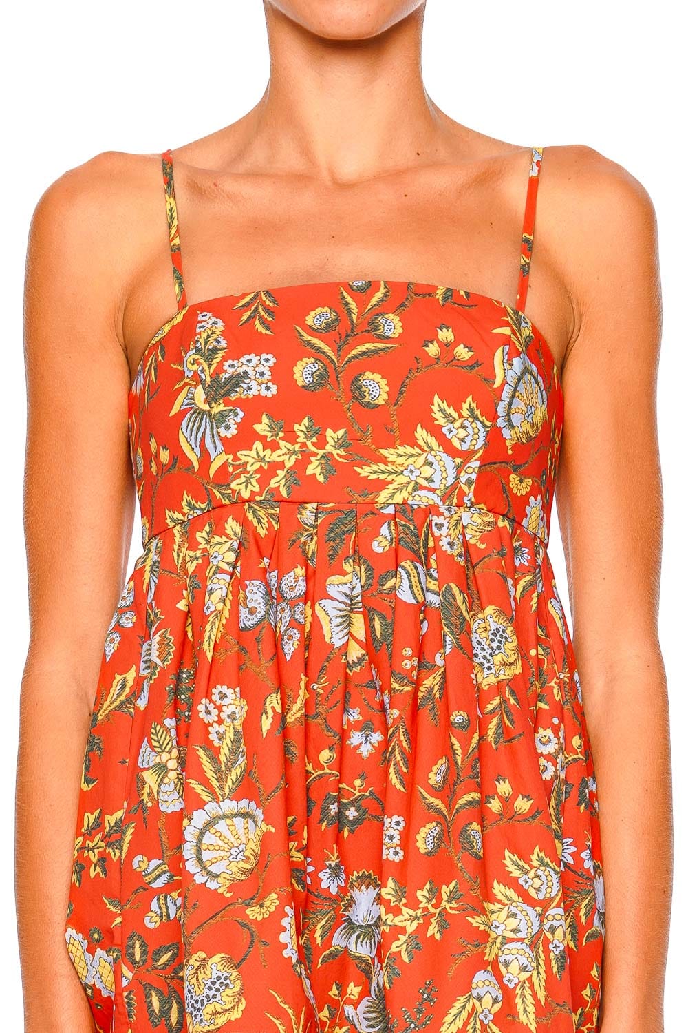Cara Cara Leo Clover Orange Mini Dress with Straps