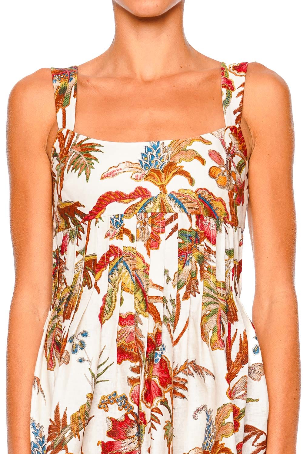Cara Cara Ria Fauna Floral Ivory Sleeveless Mini Dress