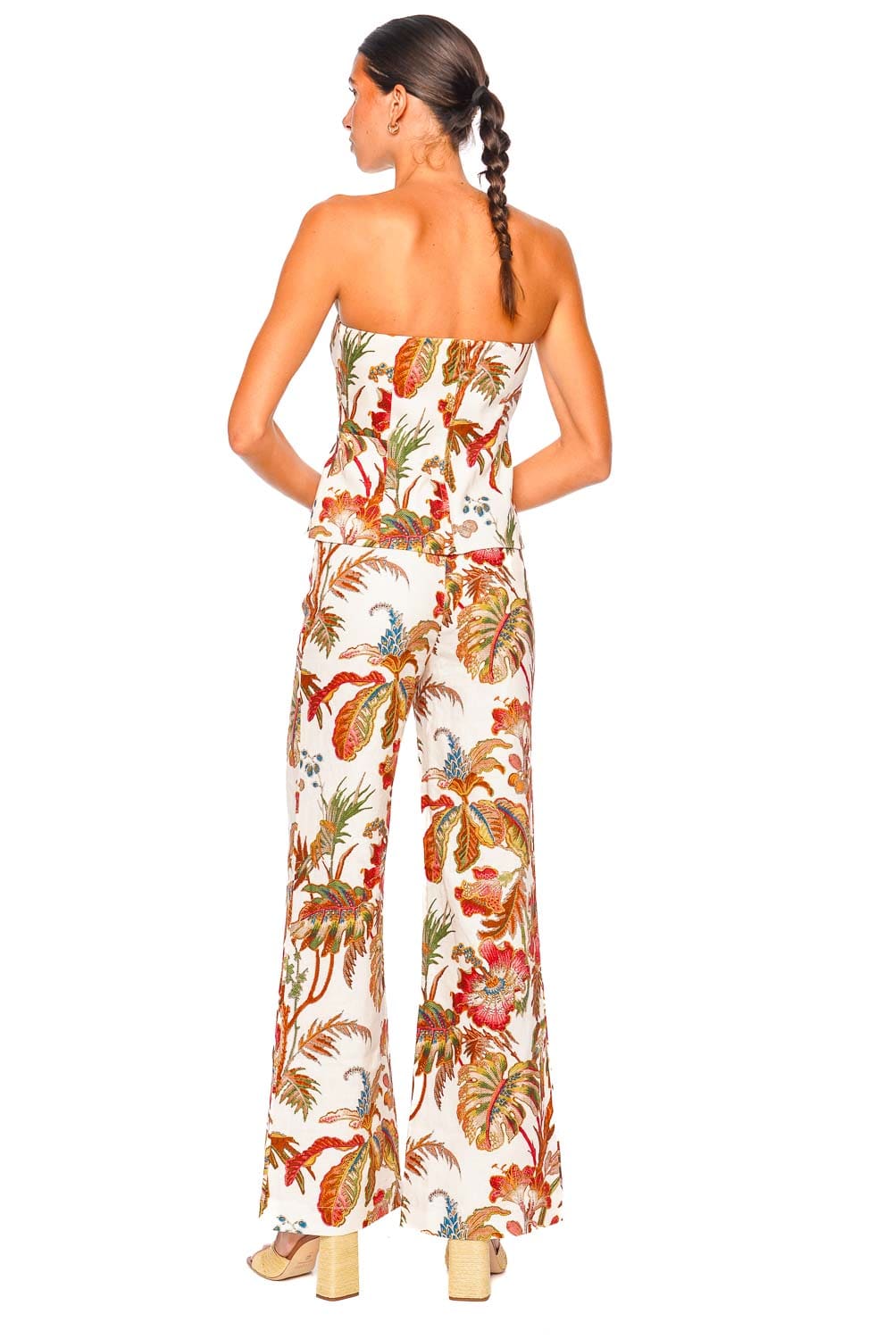 Cara Cara Agnes Strapless Ivory Floral Top