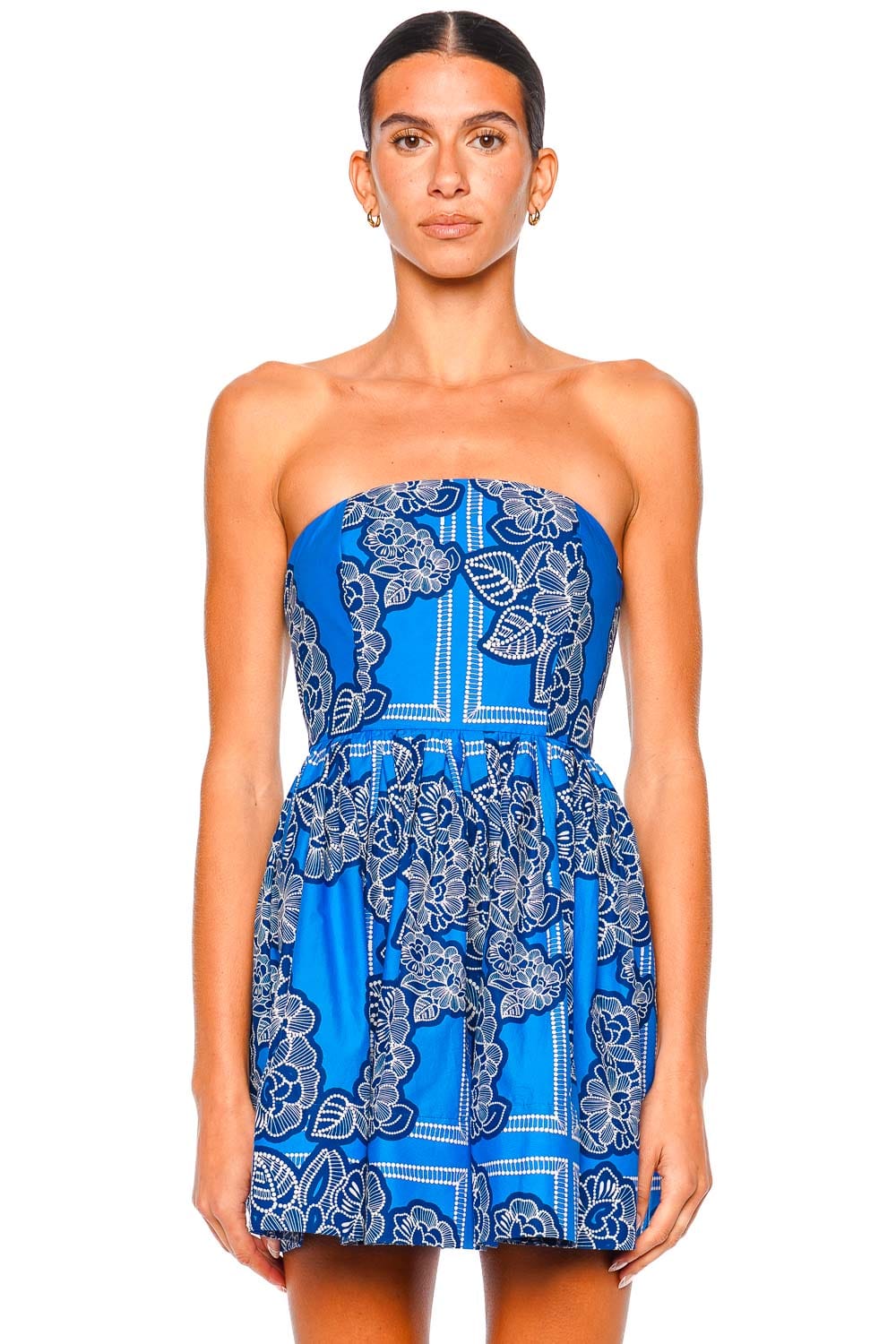 Cara Cara Torres Cobalt Strapless Mini Dress