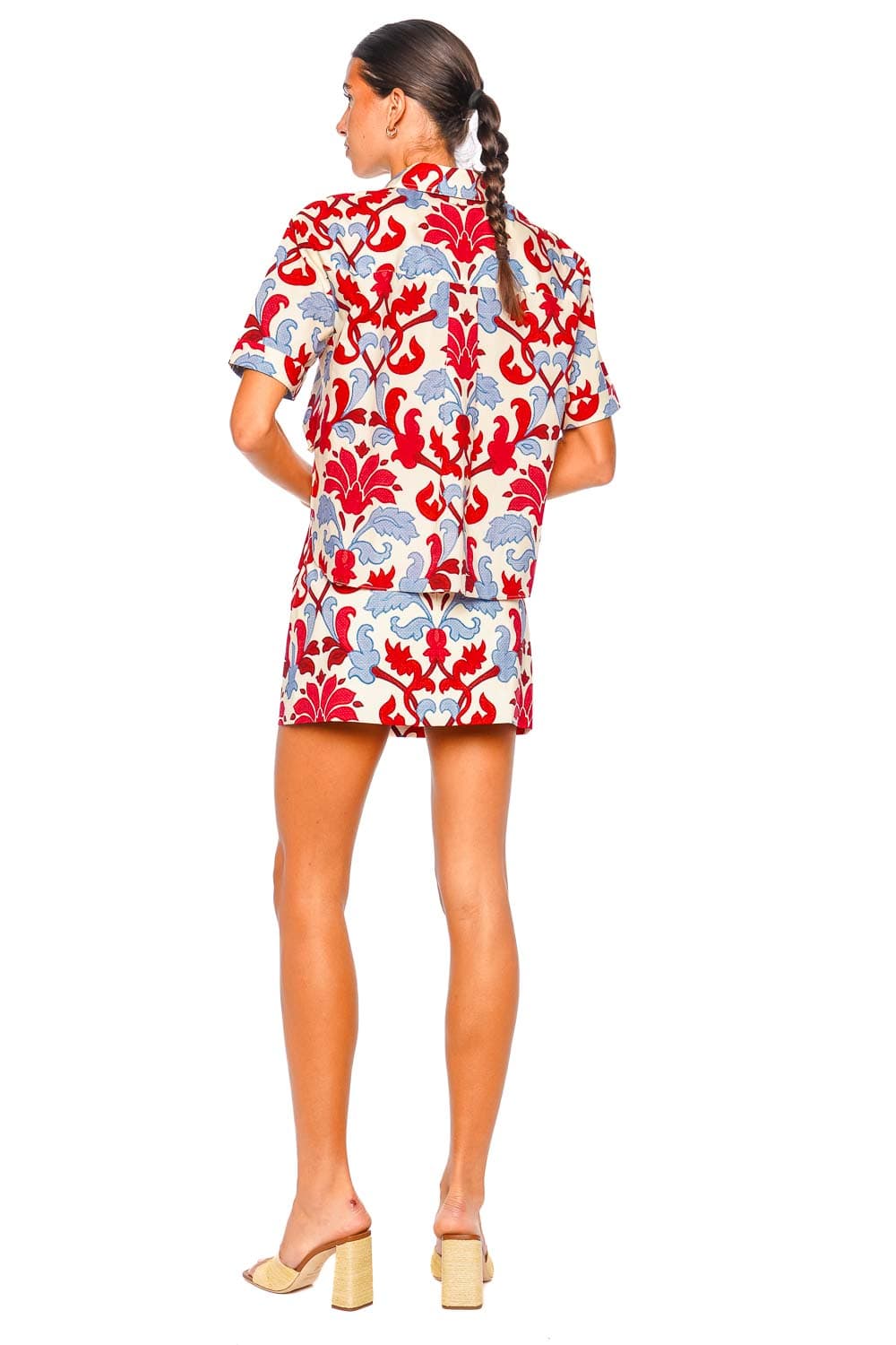 Cara Cara Fluer Crest Ivory Printed Mini Skirt