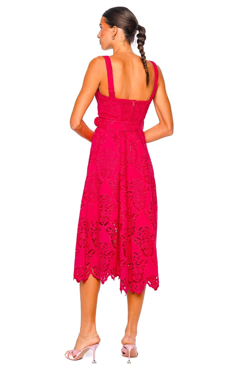 Cara Cara Azalea Eyelet Sleeveless Midi Dress