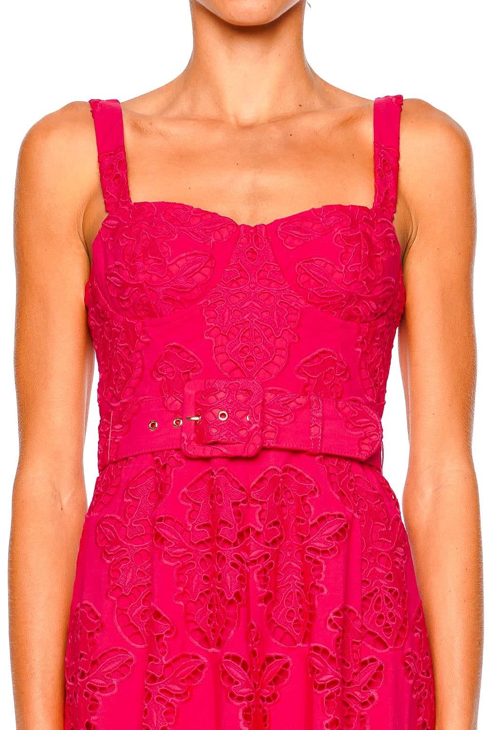 Cara Cara Azalea Eyelet Sleeveless Midi Dress