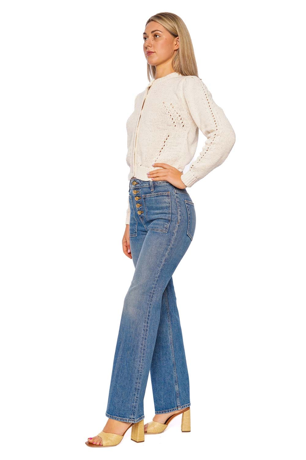 Ulla Johnson Delphina Cowrie Long Sleeve Cardigan