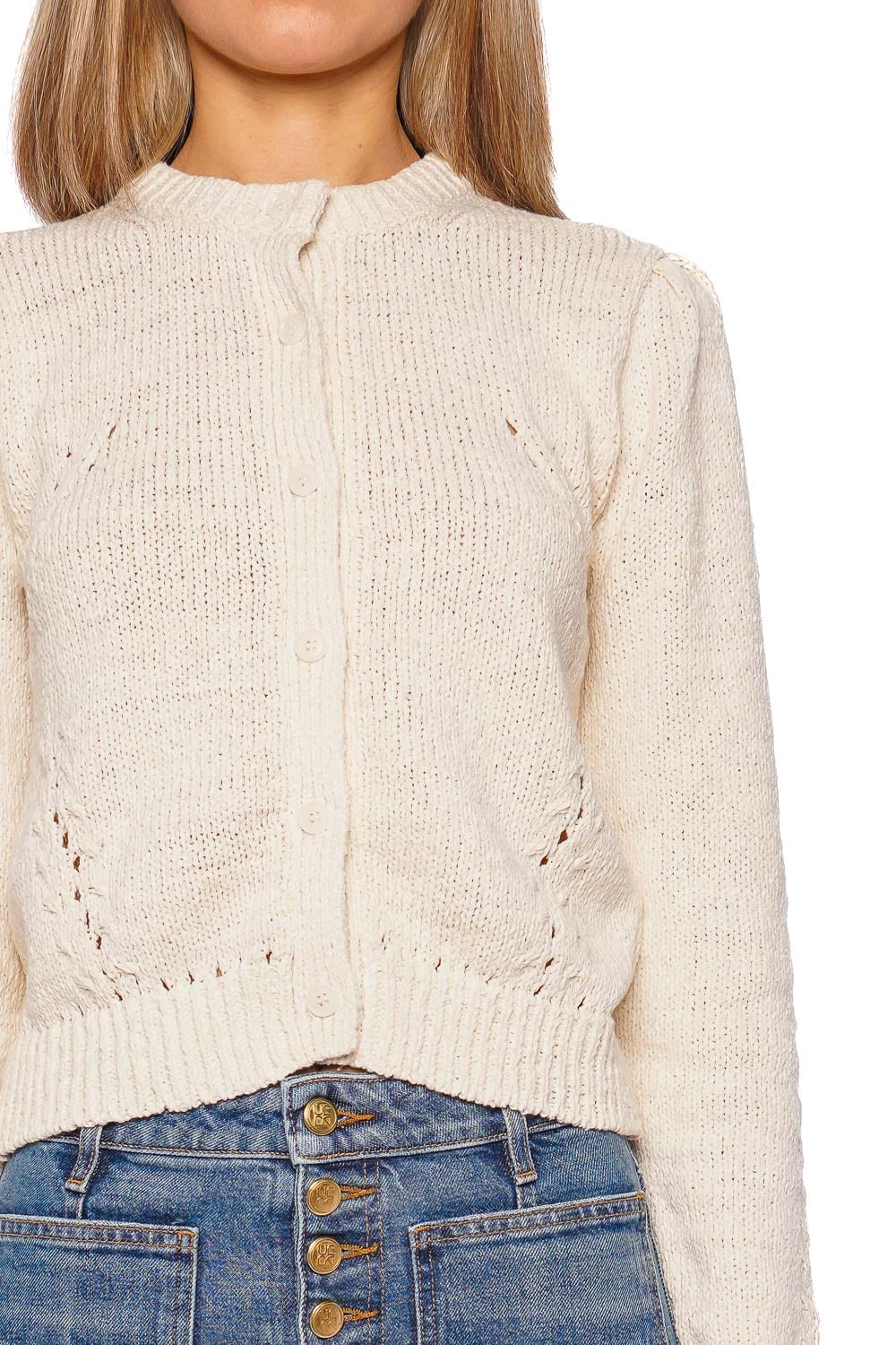 Ulla Johnson Delphina Cowrie Long Sleeve Cardigan